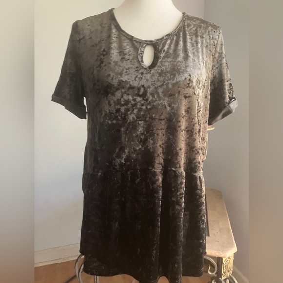 Altar'd State crushed velvet, baby doll top SZ M Boho chic - Picture 3 of 16